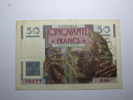 BILLET DE BANQUE  50 150 FRANCE P.2-10-1947.P. CINQVANTE FRANCS 230336577 50 - 50 F 1946-1951 ''Le Verrier''