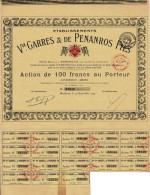 - Titre De 1925 - Etablissements Vve Garres & De Penanros Fils - Bordeaux - - Industrie