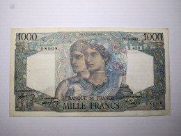 BILLET DE BANQUE  BANQUE DE FRANCE 1000 107 2108008 08008 J.27-5-1948.J. 1000 X.429  X.429 - 50 F 1946-1951 ''Le Verrier''