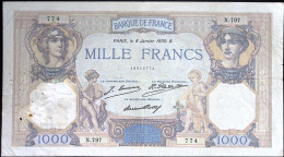 FRANCE * 1000 Francs * Cérès & Mercure * Date 08/01/1930 * État TB * Fay. 37.04 * - 1 000 F 1927-1940 ''Cérès E Mercure''