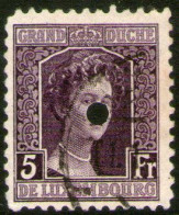 LUXEMBURGO - LUXEMBOURG Sello Usado GRAN DUQUESA ADELAIDE X 5 Francos Año 1914 – Valorizado En Catálogo U$S 47.50 - 1914-24 Marie-Adélaida