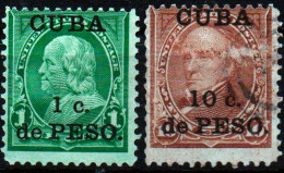 United States 1899 1cent. Light Thin (*) 10 Cents Light Scratch (o) Occupation In Cuba. Regular Issues. - Kuba