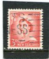 NEW ZEALAND - 1956  3d  QUEEN ELISABETH DEFINITIVE  NO STARS  FINE USED - Oblitérés