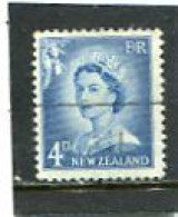 NEW ZEALAND - 1956  4d  QUEEN ELISABETH DEFINITIVE  NO STARS  FINE USED - Gebraucht