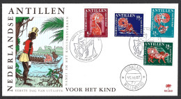 ANTILLES NEERLANDAISES. N°374-7 De 1967 Sur Enveloppe 1er Jour (FDC). Araignée. - Araignées