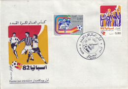 ALGERIE - FDC - FOOTBALL - COUPE DU MONDE ESPAGNE 1982 - 1er JOUR DE L'ANNEE 1982 . - Algérie (1962-...)