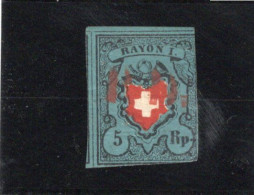 SUISSE. ANNEE 1850. SIGNE Calves. N° 14 OBLITERE - 1843-1852 Kantonalmarken Und Bundesmarken