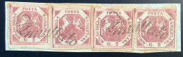 Napoli 1858 2gr Rose I SUPERB Svolazzo Postmark “Annullato” Of Bari, Lucera, Massafra, Monopoli (Naples Neapel Naple - Napoli
