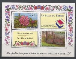 FRANCE 1993 Bloc N° 15 ** Neuf MNH Superbe C 11 € Salon Du Timbre Loisirs Flore Fleurs Flowers Rhododendrons Parc Paris - Neufs