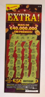 114 A, Lottery Ticket, Portugal, « Raspadinha », « Instant Lottery »,« EXTRA ! Mais De € 40.000.000 Em Prémios », Nº 533 - Billetes De Lotería