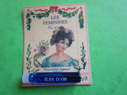 MOLINARD - LES FEMININES - ILES D'OR -  (collector  Ne Pas Utiliser) Date Des Années 1990 - Echantillon Tube  Carte - Muestras De Perfumes (testers)