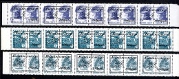 RUSSIE BAÏKONOUR 1992, 3 Bandes / Strips, Surcharges AVION / Overprinted Sur URSS / SU. R515 - Abarten & Kuriositäten