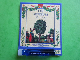 MOLINARD - LES SENTEURS - ORANGE CANNELLE -  (collector  Ne Pas Utiliser) Date Des Années 1990 - Echantillon Tube  Carte - Perfume Samples (testers)