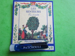 MOLINARD - LES SENTEURS - PATCHOULI -  (collector  Ne Pas Utiliser) Date Des Années 1990 - Echantillon TubE  Carte - Parfums - Stalen