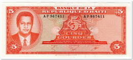 HAITI,5 GOURDES,L.1979 (1985) P.241,AU-UNC - Haïti