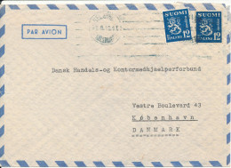 Finland Air Mail Cover Sent To Denmark Helsinki 7-6-1948 ?? - Covers & Documents