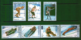 404 - Laos- Winter Olympic Games Calgary 1988 -Used Set - Invierno 1988: Calgary