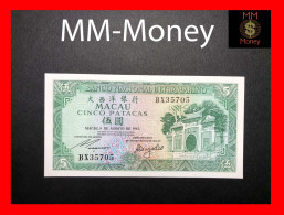 MACAU Banco Nacional Ultramarino  5  Patacas  8.8.1981   P. 58    *scarce*   AAU - Macao