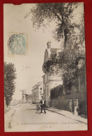 CPA Abîmée , Décollée  - Soisy-sous-Montmorency - Rue De La Station - Soisy-sous-Montmorency