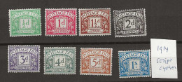 1914 MH Great Britain, Mi 1-8, SG 1-8 - Impuestos