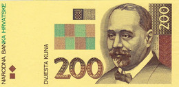 CROATIA 200 KUNA 1993 UNC P-33a PROOF TEST NOTE "free Shipping Via Registered Air Mail" - Croatie