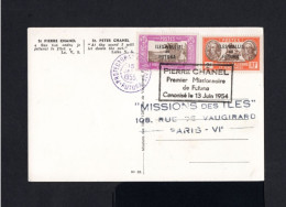 15487-WALLIS Et FUTUNA-OLD POSTCARD FUTUNA To PARIS (france) 1955.FRENCH Colonies.POSTKARTE.Carte Postale. - Briefe U. Dokumente