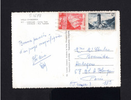 S167-FRENCH ANDORRE-OLD POSTCARD VAL D'ANDORRE To PARIS (france).1959.Andorra FRANCESA.Tarjeta Postal.carte Postale - Covers & Documents