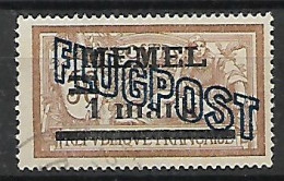 MEMEL OCCUPAZIONE TEDESCA  1921 POSTA AEREA FRANCOBOLLI SOPRASTAMPATI UNIF. A 4  USATO VF - Otros & Sin Clasificación