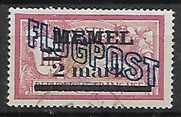 MEMEL OCCUPAZIONE TEDESCA  1921 POSTA AEREA FRANCOBOLLI SOPRASTAMPATI UNIF. A5  USATO VF - Sonstige & Ohne Zuordnung