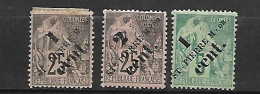 SAINT PIERRE Et MIQUELON 1891 -  92   Cat YT N° 35, 37, 39 ,n* MLH - Neufs