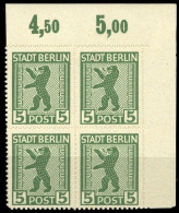 1945, SBZ Berlin Brandenburg, 1 B (4) Ecke, ** - Berlin & Brandenburg