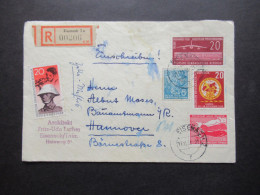 DDR 1958 Einschreiben Eisenach 2a Nach Hannover MiF Und Nr.662  "Pappchinese" Gestempelt Und NACHTRÄGLICH Aufgeklebt!!! - Cartas & Documentos