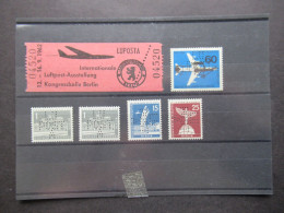 Berlin 1962 LUPOSTA 5x Marken Mit Lochung Und Originaler Eintrittskarte  Kongresshalle Berlin Internationale Luftpost Au - Ongebruikt