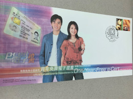 Hong Kong Stamp FDC  2003 Identiy Card Actor Actress Famous E-certificate - FDC