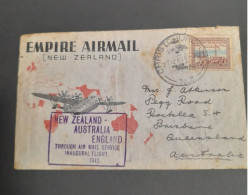 Empire Airmail 27 April 1940 New Zealand- Australia-England Inaugural Flight. - Poste Aérienne