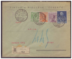 Italien (007602) Einschreiben Von Cassato Nach Milanogelaufen Am 31.12.1927 - Insured