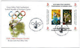 2008 - OLYMPICS - PEKING CHINA - TURKISH CYPRIOT STAMPS - FDC  - USED - Usados