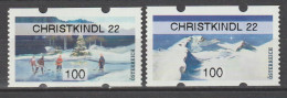 Österreich 2022 Weihnachten Automatenmarken ATM Christkindl 22 Mi 74 + 75 ** Postfrisch MNH - Automatenmarken [ATM]