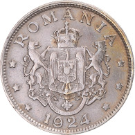 Monnaie, Roumanie, 2 Lei, 1924 - Roumanie
