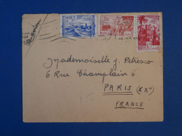 BX2  MAROC  BELLE LETTRE  1934 MEKNES   A PARIS FRANCE + AFFRANCH. INTERESSANT +++ - Lettres & Documents