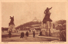 12309 "TORINO - PONTE UMBERTO I E MONTE DEI CAPPUCCINI" ANIMATA, CART. ORIG. NON SPED. - Ponti