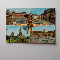 CARTOLINA: SALUTI DA TORINO - 4 VEDUTE - VIAGGIATA - F/G - COLORI -LEGGI - Tarjetas Panorámicas