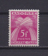 ANDORRE FRANCAIS 1943 TAXE N°29 NEUF** - Ungebraucht