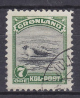 Greenland 1945 Mi. 10,  7 Øre Robbe Seal (2 Scans) - Gebruikt