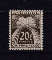 ANDORRE FRANCAIS 1943 TAXE N°31 NEUF** - Unused Stamps