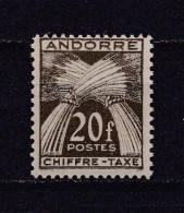 ANDORRE FRANCAIS 1943 TAXE N°31 NEUF** - Ungebraucht