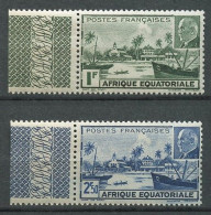 AEF 1941  N° 90/91 ** Neufs MNH  Superbes C 5 € Libreville Pétain Bateaux Boats Ships Transports - Neufs