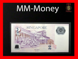 SINGAPORE 2 $ 2018  P. 46  "three Hollow Stars On Back"   Polymer   UNC - Singapore