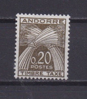 ANDORRE FRANCAIS 1961 TAXE N°44 NEUF AVEC CHARNIERE - Ungebraucht