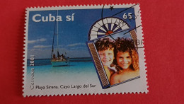 CUBA - Timbre 2001 : Tourisme, Bateaux : Voilier Sur La Plage Sirena à Cayo Largo - Used Stamps